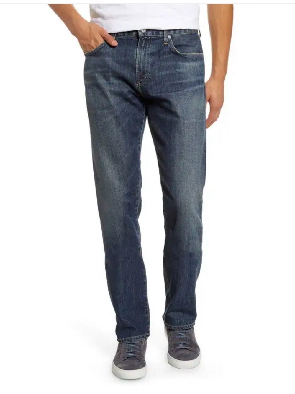 Citizens Of Humanity Men's Core Slim Straight Jeans in Dark‎ Blue Wash Size 32